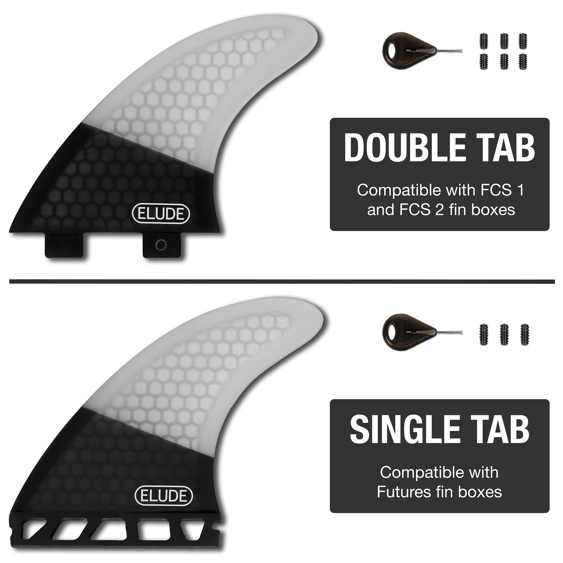 Hexcore thruster surfboard fins fcs vs futures