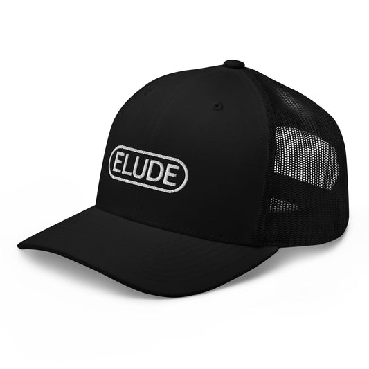 Trucker hat angle view black