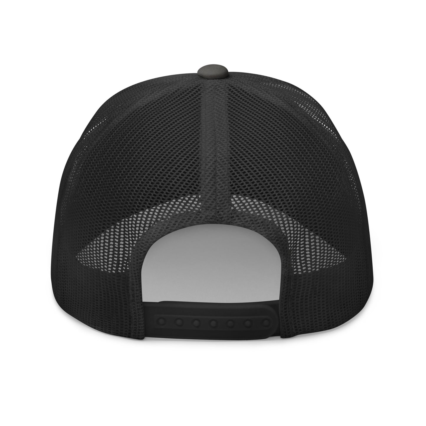 Trucker hat back view charcoal