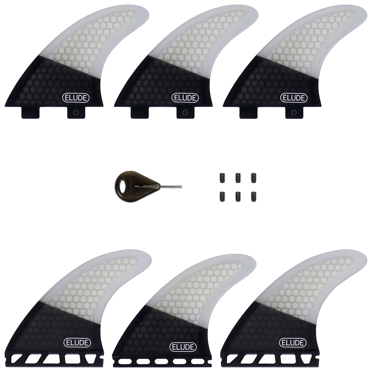 Hexcore thruster surfboard fins