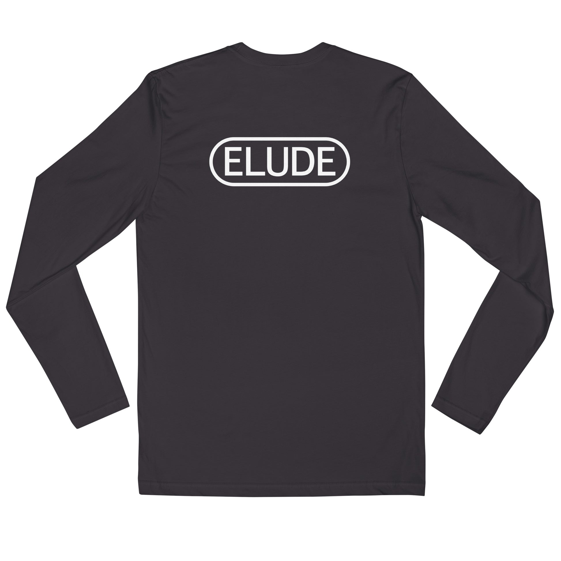 Long sleeve t-shirt back view charcoal