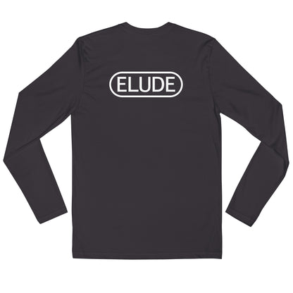 Long sleeve t-shirt back view charcoal