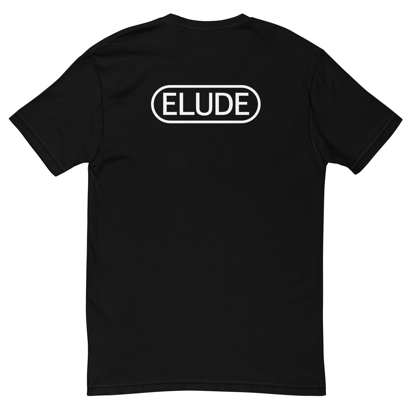 Short sleeve t-shirt back view black