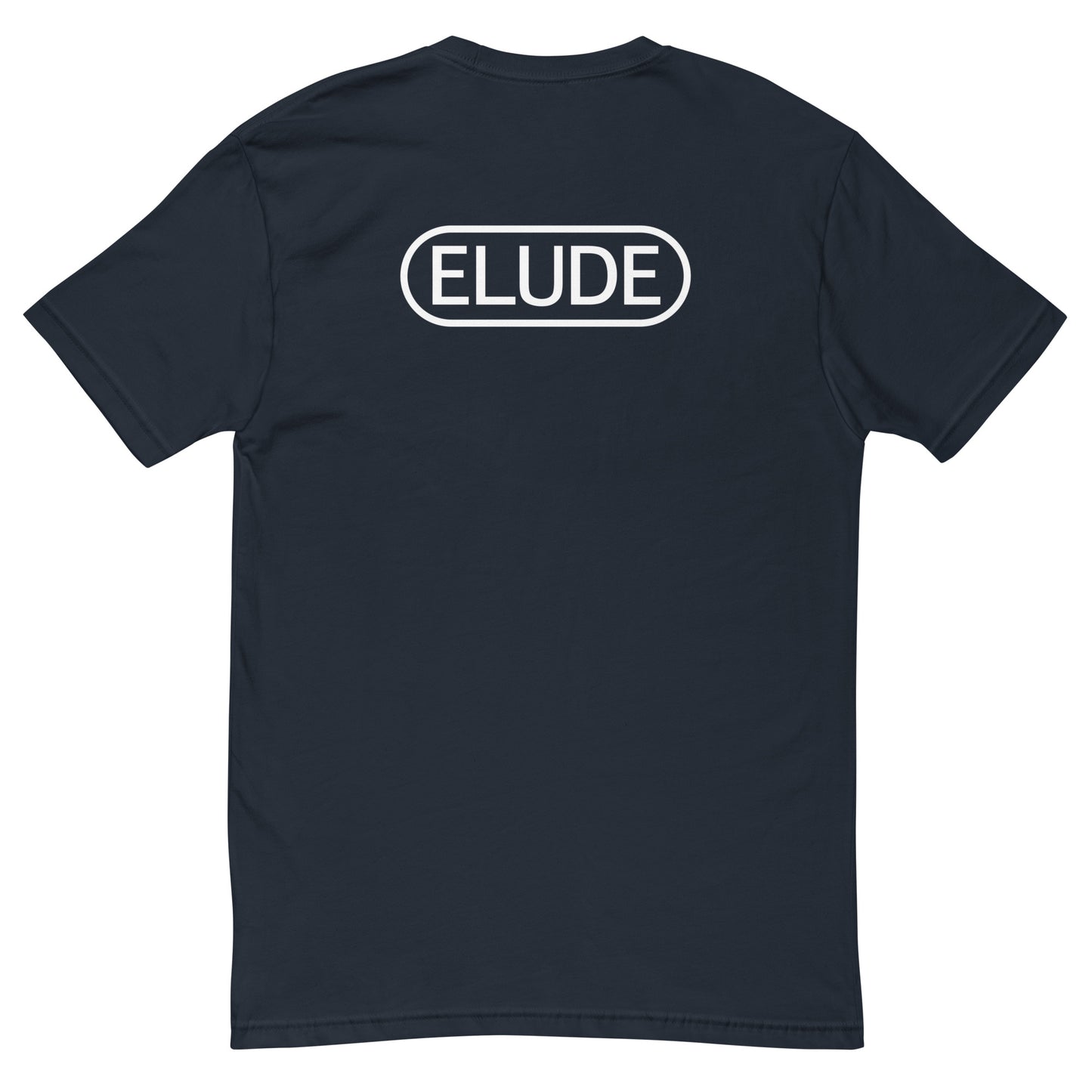 Short sleeve t-shirt back view navy