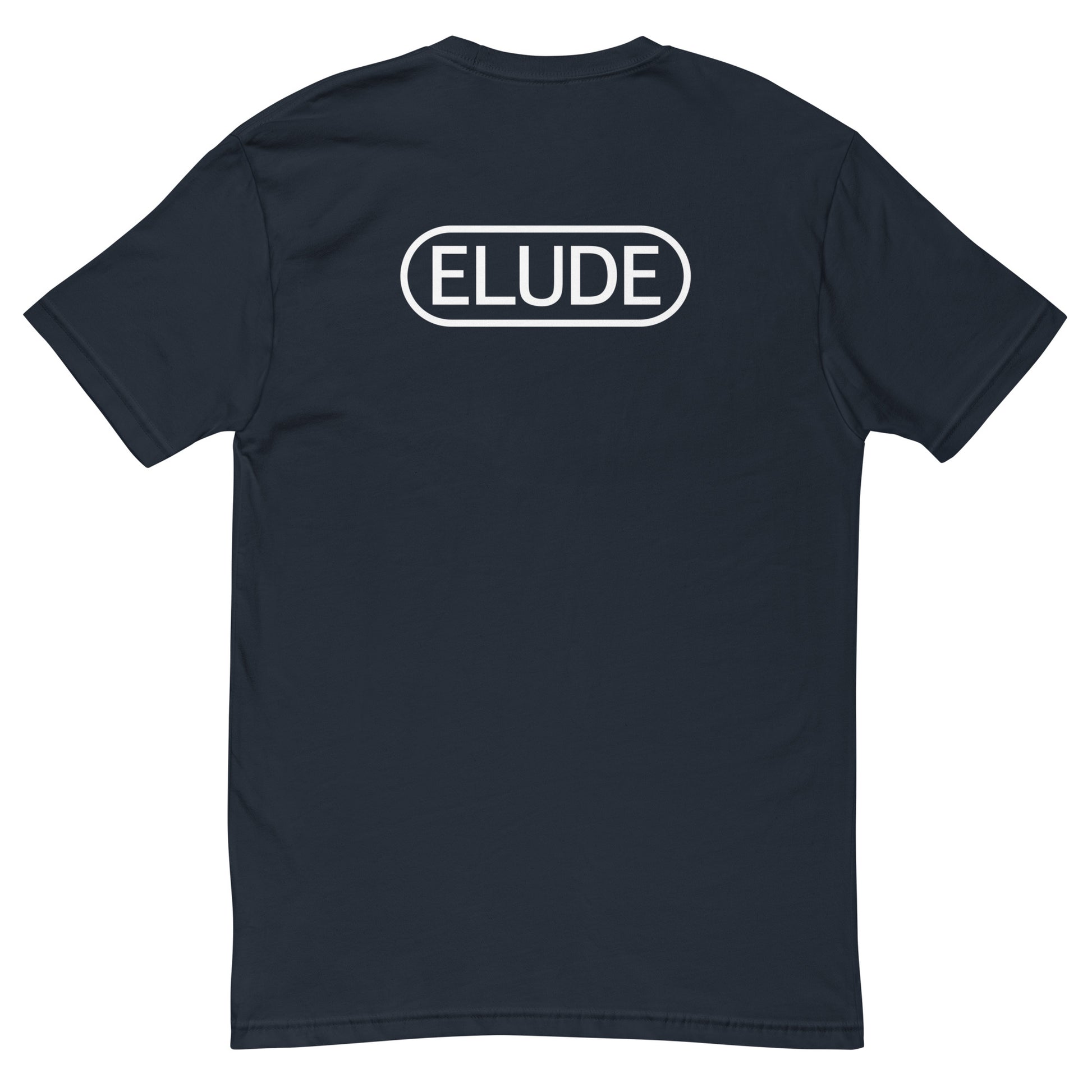 Short sleeve t-shirt back view navy